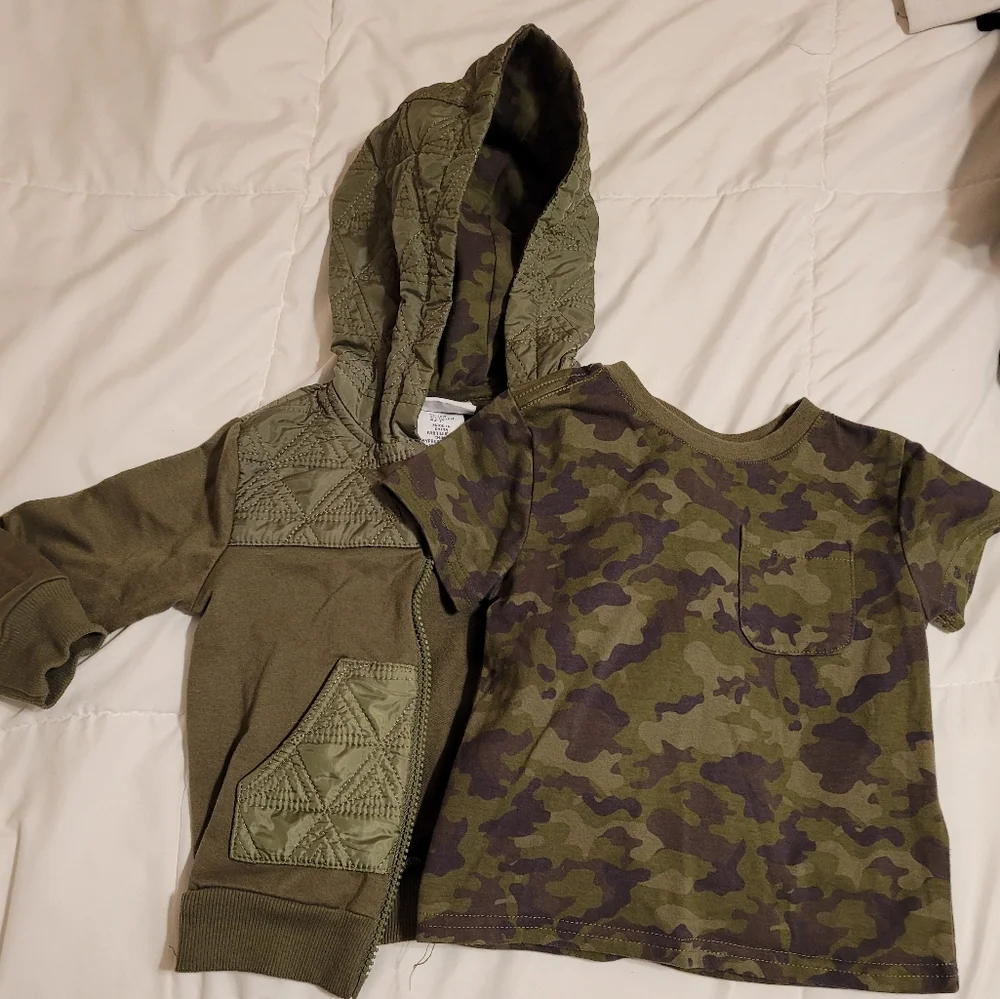 Tommy Bahama Boy's 18M Camo Jacket & Tee NEW